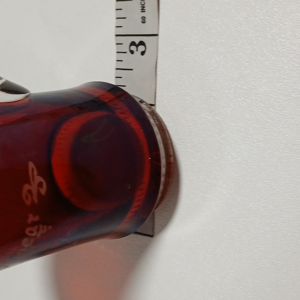 Ruby Red Stain Flash Glass Creamer to Clear Glass Handle Vintage 1907 - Picture 10 of 11